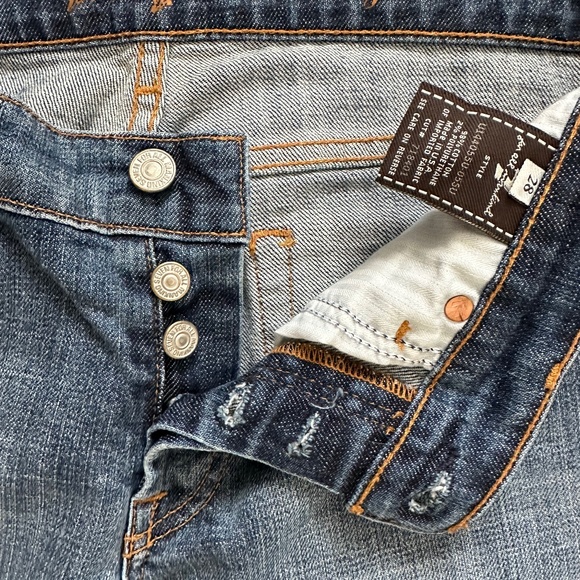 7 For All Mankind Button Fly Boycut/Bootcut Jeans, Size 28 - New - Picture 8 of 11